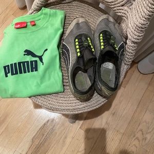 Puma Tennis Shoe (size 8) and T-Shirt (size Small)